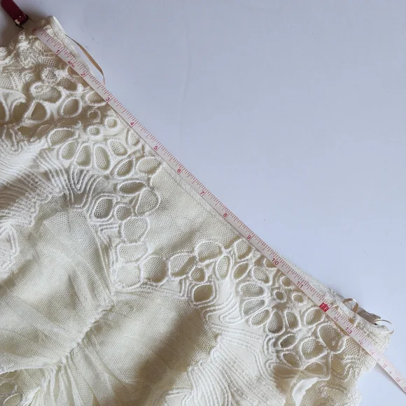 Chloé White Linen Blend Butterfly Lace Mini Skirt - Picture 17 of 17